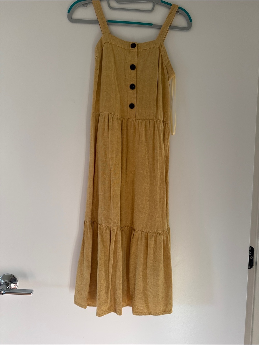 Yellow farm cottage core midi dress Monteau XS